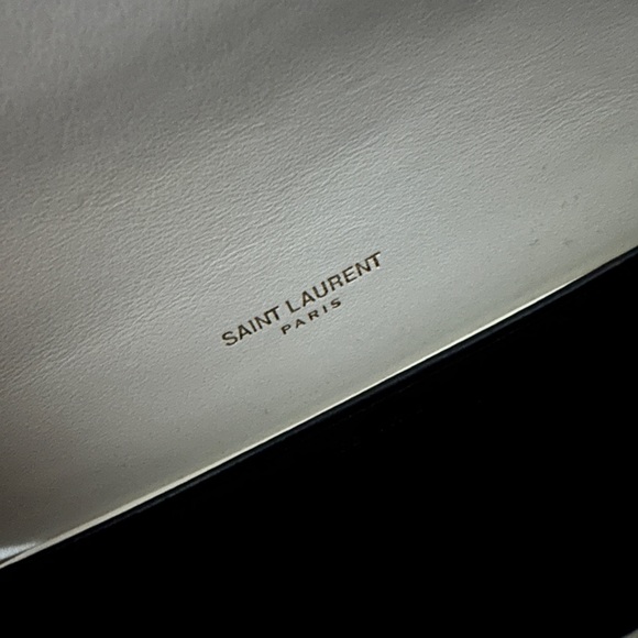 YSL uptown chain crocodile embossed shiny leather - Picture 7 of 9